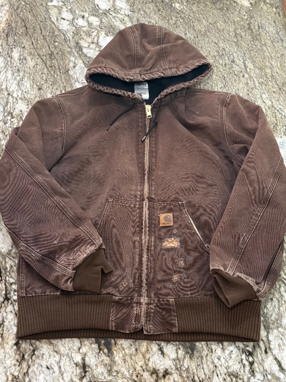 Vintage Carhartt Faded Patched Workwear Jacket